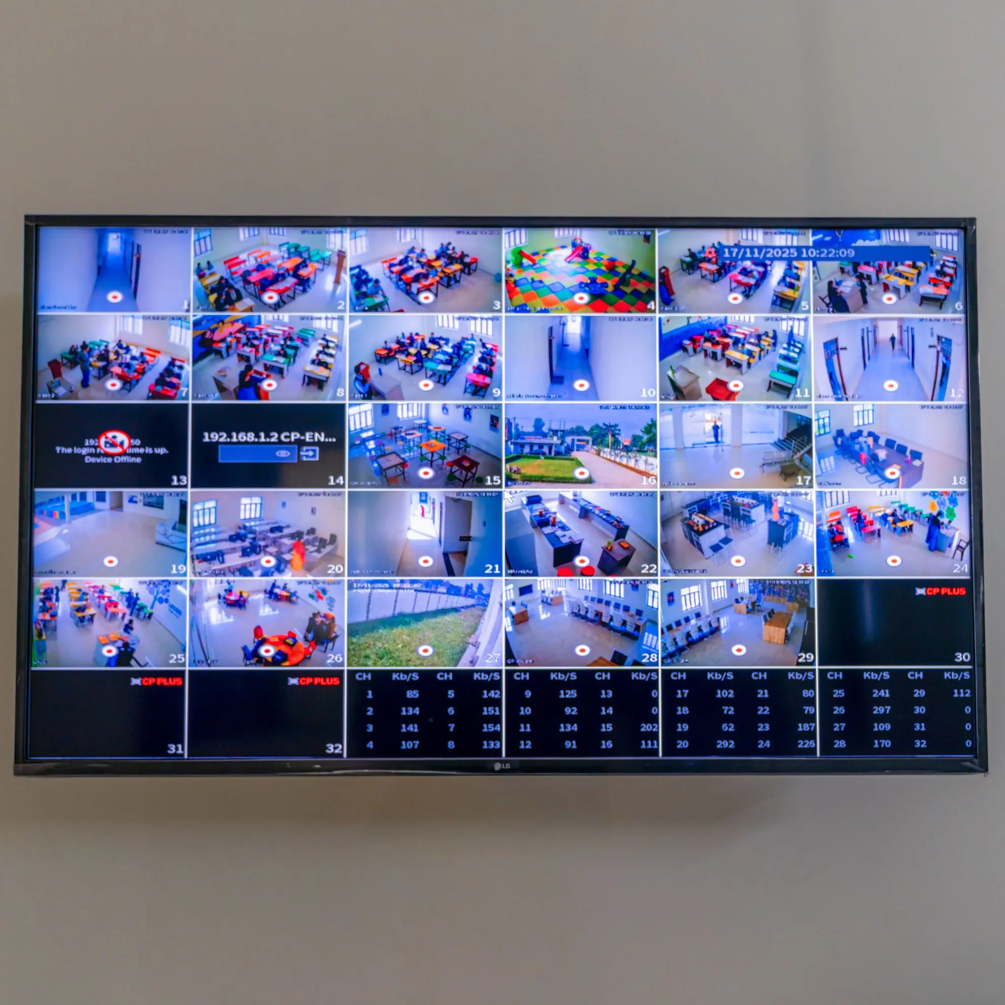 32+ CCTV cameras monitoring the entire campus
