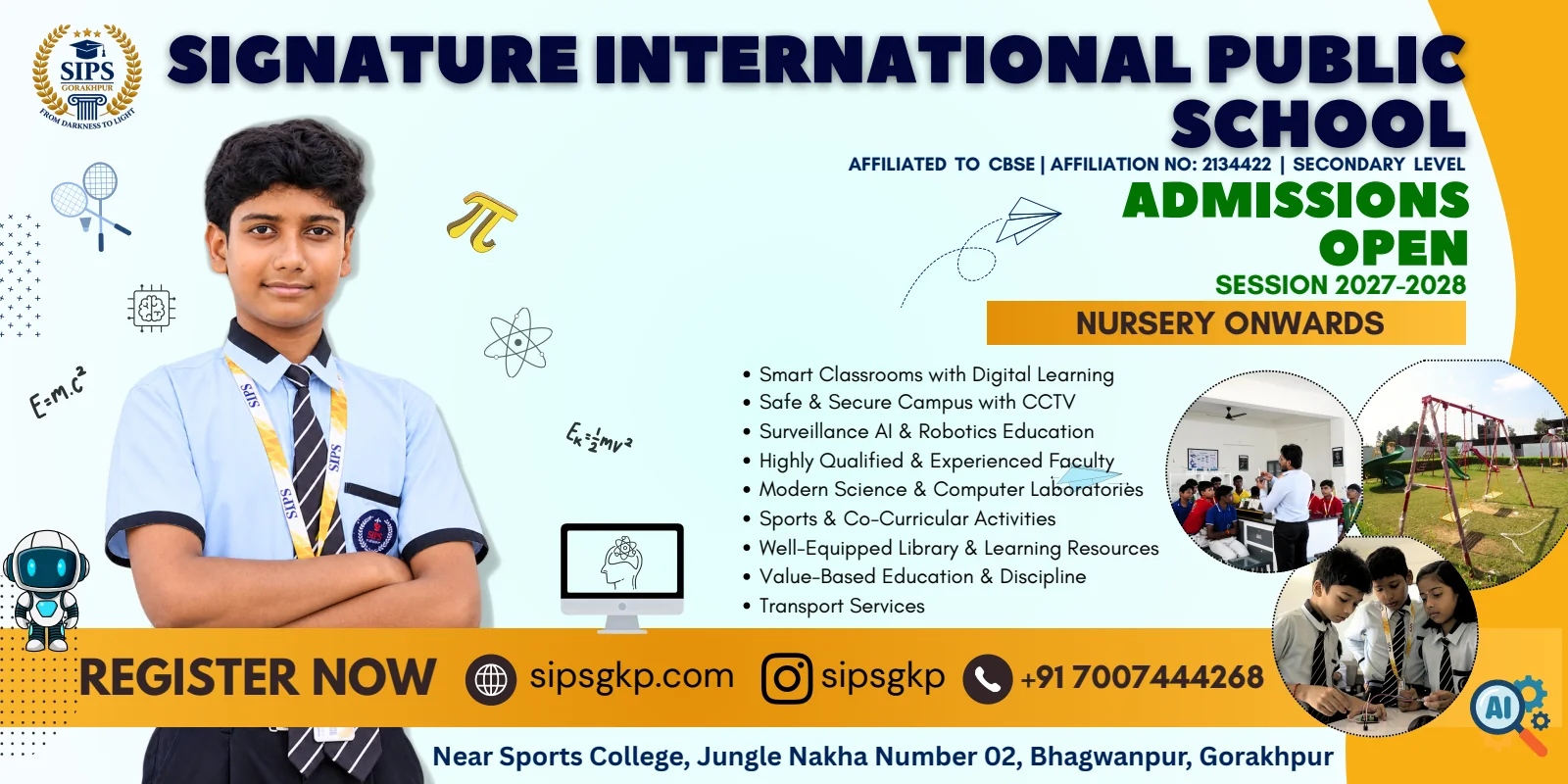 Admissions Open — Session 2027–28 — Nursery onwards — Signature International Public School