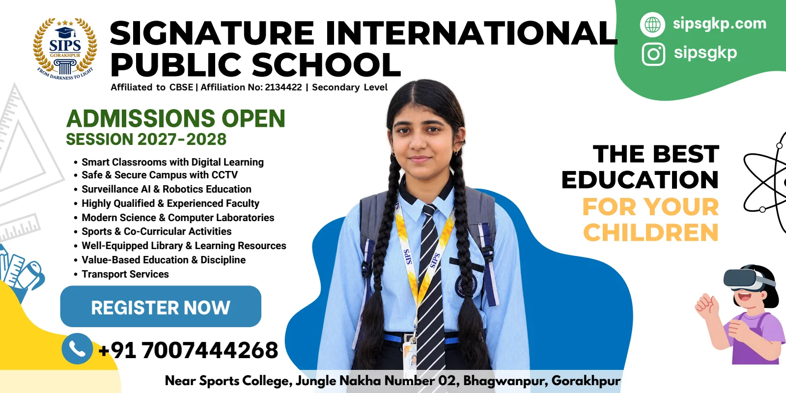 Admissions Open — Session 2027–28 — The best education for your children — Signature International Public School